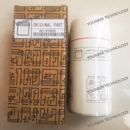 Filtre à huile de pièces de rechange de compresseur d'air d'Atlas Copco